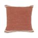 HomeRoots 20" X 20" Cinnamon And White 100% Cotton Striped Zippered Pillow