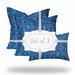 HomeRoots Set Of Three 20" X 20" Blue And White Enveloped Coastal Throw Indoor Outdoor Pillow - 19