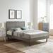 Alana King Wood Platform Bed With Angular Frame