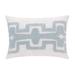 HomeRoots 16" X 24" Light Blue And Ivory 100% Cotton Geometric Zippered Pillow
