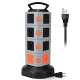 KZLO Surge Protector Power Strip Tower with 12 AC Outlet & 4 USB Ports 6.5 FT Extension Cord Overload Protection for Home Office Dorm Room