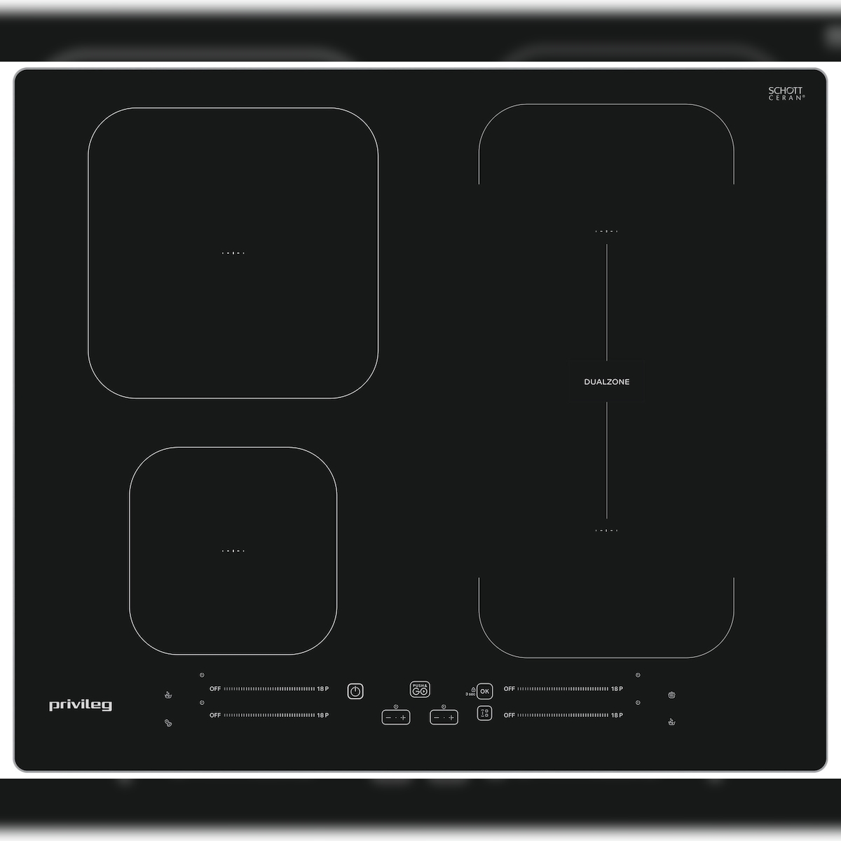PRIVILEG PB 27S60 AL Induktion Kochfeld Breite 59.8 cm autark Image