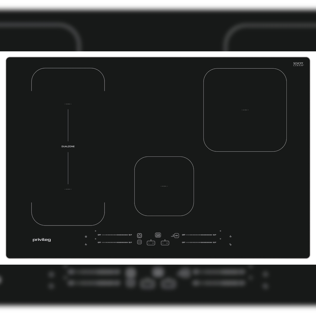 PRIVILEG PB 89S77 AL Induktion Kochfeld Breite 77.8 cm autark Image