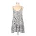 Wishlist Casual Dress - Mini Scoop Neck Sleeveless: White Leopard Print Dresses - Women's Size Large