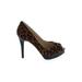 MICHAEL Michael Kors Heels: Brown Leopard Print Shoes - Women's Size 9 1/2