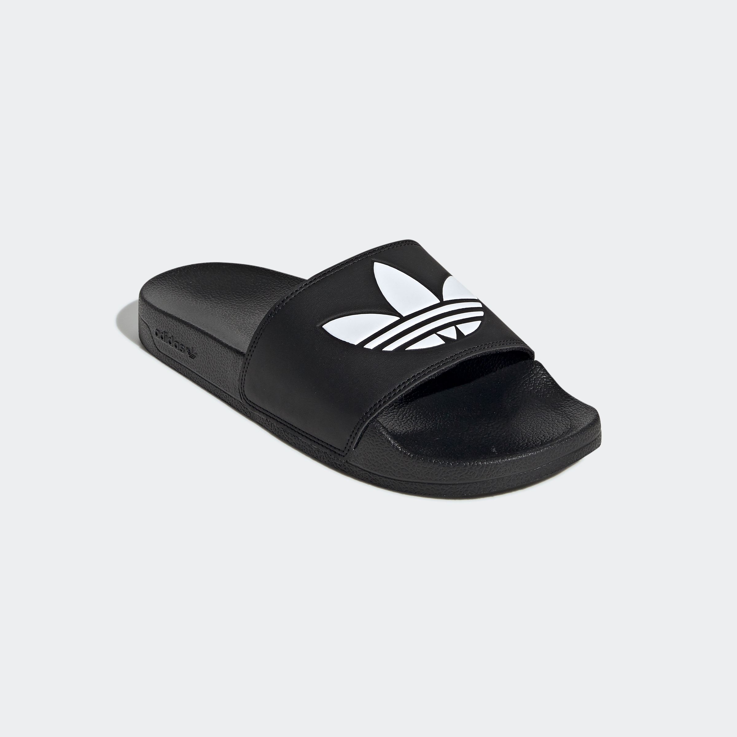 Badesandale ADIDAS ORIGINALS "LITE ADILETTE", Herren, Gr. 39, schwarz-weiß (core schwarz, cloud weiß, core schwarz), Synthetik, clean, Schuhe Schlappen Badelatschen Pantolette