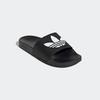 Badesandale ADIDAS ORIGINALS "LITE ADILETTE", Gr. 46, schwarz-weiß (core schwarz, cloud weiß, core schwarz), Synthetik, clean, sportlich, Schuhe Badelatschen Pantolette Schlappen