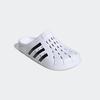 Badesandale ADIDAS SPORTSWEAR "ADILETTE CLOG", Gr. 39, schwarz-weiß (cloud weiß, core schwarz, cloud weiß), Synthetik, sportlich, Schuhe Badelatschen Pantolette