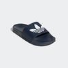 Badesandale ADIDAS ORIGINALS "LITE ADILETTE", Gr. 46, blau (collegiate navy, cloud weiß, collegiate navy), Synthetik, clean, sportlich, Schuhe Badelatschen Pantolette Schlappen