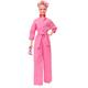 Barbie THE MOVIE, Margot Robbie as Barbie Doll from the movie, wearing pink jumpsuit, sunglasses and hairscarf, HRF29