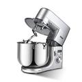 Stand Mixer, 10L Food Mixer, 1500W Tilt Adjustable Head Food Mixer, 5-Speed Multi-Function Cook Machine, Household Desktop Egg Beater, Kneading and Dough Mixer (Silver Gray)