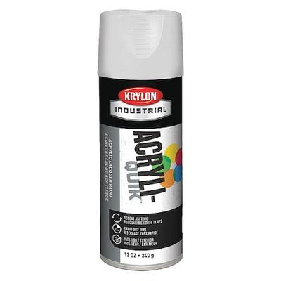 KRYLON INDUSTRIAL K01508A07 Spray Paint, White, Semi-Gloss, Solvent, 12 oz
