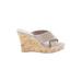 Charles by Charles David Wedges: Slip On Platform Boho Chic Tan Solid Shoes - Women's Size 8 - Open Toe