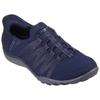 Slip-On Sneaker SKECHERS "BREATHE-EASY-ROLL-WITH-ME", Damen, Gr. 42, blau (navy), Textil, sportlich, Schuhe, Freizeitschuh für Maschinenwäsche geeignet