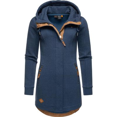 Sweatjacke RAGWEAR "Letty Intl.", Damen, Gr. 4XL (48), blau (marine), Sweatware, 54% Polyester, 41% Baumwolle, 5% Viskose, sportlich, tailliert ca. Mitte Oberschenkel, hoch geschlossener Ausschnitt, Langarm Ärmel ohne Ärmelschlitz normaler Saum,... Image