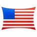 ColourTree American Flag 18' x 12' Rectangle Shade Sail, Stainless Steel in Blue/Red/White | 12 ft. x 8 ft | Wayfair TAPR0812-18