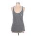 Adidas Active Tank Top: Gray Print Activewear - Women's Size Large