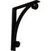 Ekena Millwork Legacy Wrought Iron Bracket, (Triple center brace) (6-Pack) Metal | 15 H x 2 W x 12 D in | Wayfair BKTM02X12X15TLE-CASE-6