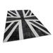 Black 82" x 121" L Area Rug - Rug N Carpet Rectangle Flag Patchwork Rectangle 6'9" X 10'0" Indoor/Outdoor Area Rug 121.0 x 82.0 x 0.4 in/whiteWool | Wayfair