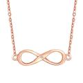 Lulu & Jane - Diamant-Kette Infinity Sterling Silber Diamant in Roségold Ketten Damen