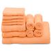 MoNiBloom 11 Piece Towel Set, 100% Cotton, Bath Towel 27x54", 2 Hand Towels 16x28" & 8 Wash Cloths 12x12" 100% Cotton | 27 W in | Wayfair