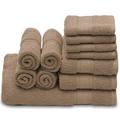 Latitude Run® Kimmarie Bathroom 11 Piece 100% Cotton Bath Towels Hand Towels Wash Cloths Set 100% Cotton in Brown | 27 W in | Wayfair