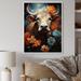 Rosalind Wheeler Hummera Cow Enchanted Pasture On Canvas Print Canvas, Cotton in Blue/Brown/Orange | 20 H x 12 W x 1 D in | Wayfair