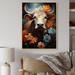 Rosalind Wheeler Hummera Cow Enchanted Pasture On Canvas Print Metal in Blue/Brown/Orange | 40 H x 30 W x 1.5 D in | Wayfair
