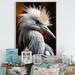 Latitude Run® Thianna Beige Animal Heron - Print Metal in Black/Brown | 32 H x 24 W x 1 D in | Wayfair FDCB27FCC3F0408689E66D0FAAC688DD