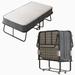 Alwyn Home Pickrell 17" Folding Bed w/ Mattress Included Metal in Brown | 17 H x 38 W x 75 D in | Wayfair 1416908141094F8A9B842B4DCB4CF7EA