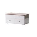 Latitude Run® Zakeria Coffee Table, Lift Top Coffee Table, 2 Drawers & 2 Shelves Wood in Brown/White | 20.03 H x 23.53 W x 45.53 D in | Wayfair