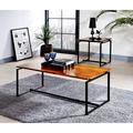 Orren Ellis Kimwana Coffee Table, Living Room Table, Modern Coffee Table, Rectangle Coffee Table Wood/Metal in Brown | Wayfair