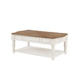 One Allium Way® Ameesha Coffee Table, Lift Top Coffee Table w/ Bottom Shelf, Living Room Table in Brown/White | Wayfair
