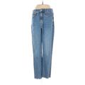 Madewell Jeans - High Rise Straight Leg Denim: Blue Bottoms - Women's Size 26 - Medium Wash