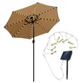 Parapluie solaire 4.2 par LED parapluie solaire 8 modes d'éclairage parapluie de plage