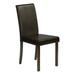 Dining Chair- Set Of 2- Side- Upholstered- Kitchen- Dining Room- Brown Leather Look- Brown Wood Legs- Transitional-Monarch Specialties I 1303