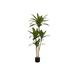 "Artificial Plant- 51"" Tall- Dracaena Tree- Indoor- Faux- Fake- Floor- Greenery- Potted- Real Touch- Decorative- Green Leaves- Black Pot-Monarch Specialties I 9543"