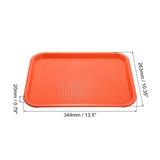 10" x 14" Plastic Fast Food Trays Bulk Rectangular Serving Trays, Orange
