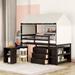 Luxury Twin Size Loft Bed, Multifuntional House Bed with Shelf and Tent, Kids Bed Frame with Storage Drawers and Rolling Desk