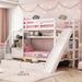 Twin-Over-Twin/Full-Over-Full Castle Style Bunk Bed with Slide