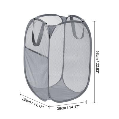 Mesh Laundry Hamper, Collapsible Laundry Baskets Bag, 1 Pcs - 14.17" x 14.17" x 22.83"