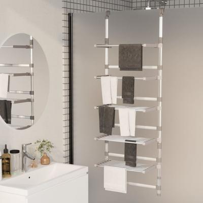 vidaXL 3/5-Tier Hanging Laundry Drying Rack Aluminum