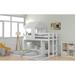 Wooden Twin Over Full Bunk Bed, Loft Bed with Playhouse, Farmhouse, Ladder and Guardrails, No Box Spring Needed