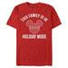 Men's Red Mickey Mouse Family Holiday Mode T-Shirt