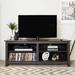 58" Simple Wood TV Stand Media Console in Charcoal Gray - 58 inches