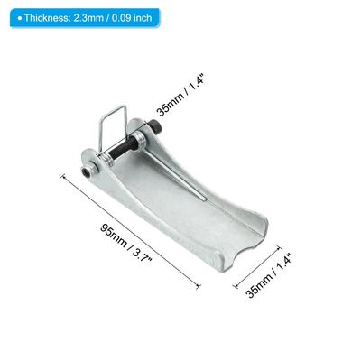 3.7 Inch Replacement Hooks Latch, 3 Pack Metal Towing Receiver Hitch, Silver