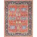 Hand Knotted Red Heriz with Wool Oriental Rug (9' x 11'6") - 9' x 11'6"