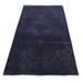 Hand Knotted Purple Overdyed & Vintage with Wool Oriental Rug (4'10" x 9'9") - 4'10" x 9'9"