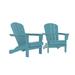 2-Piece Adirondack Chair Set for 2, with Ergonomic Seat & Tall Slanted Back Design, Perfect for Any Space.