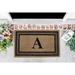 Monogram Printed Coir Doormat Welcome Mat Outdoor Rug Durable, Non slip Letters 18"x28"